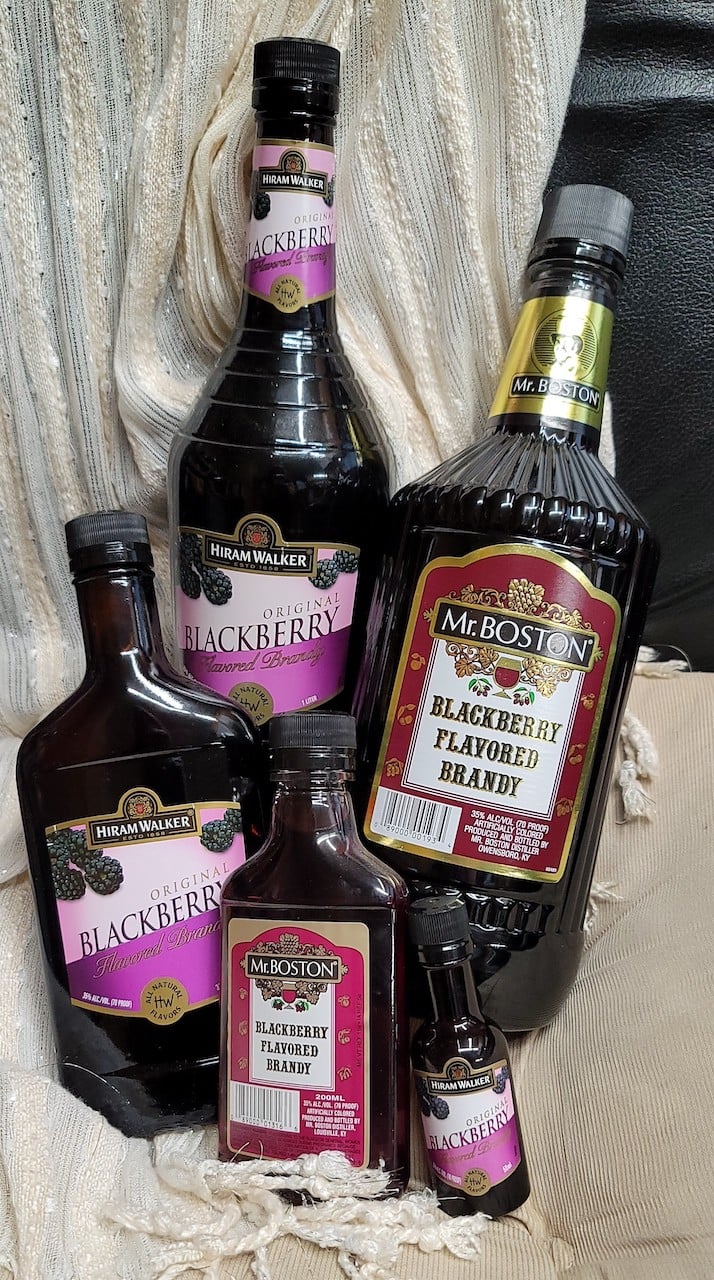 Blackberry brandy sizes